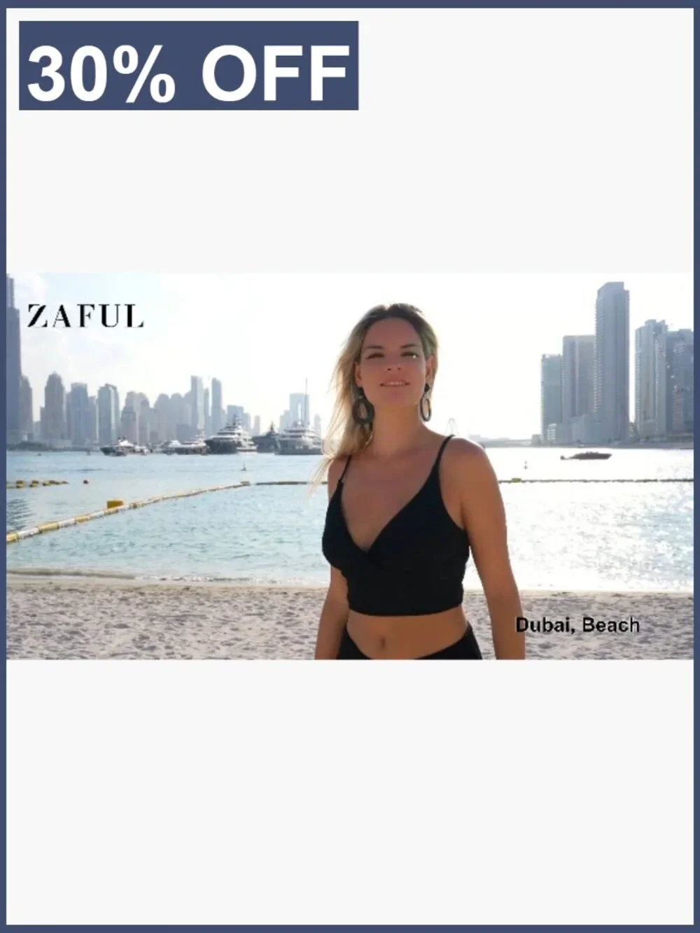 Ribbed Surplice Tankini Set with Adjustable Straps High Waisted_7